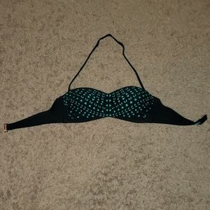 Aeropostale Black and Teal Swimsuit Top